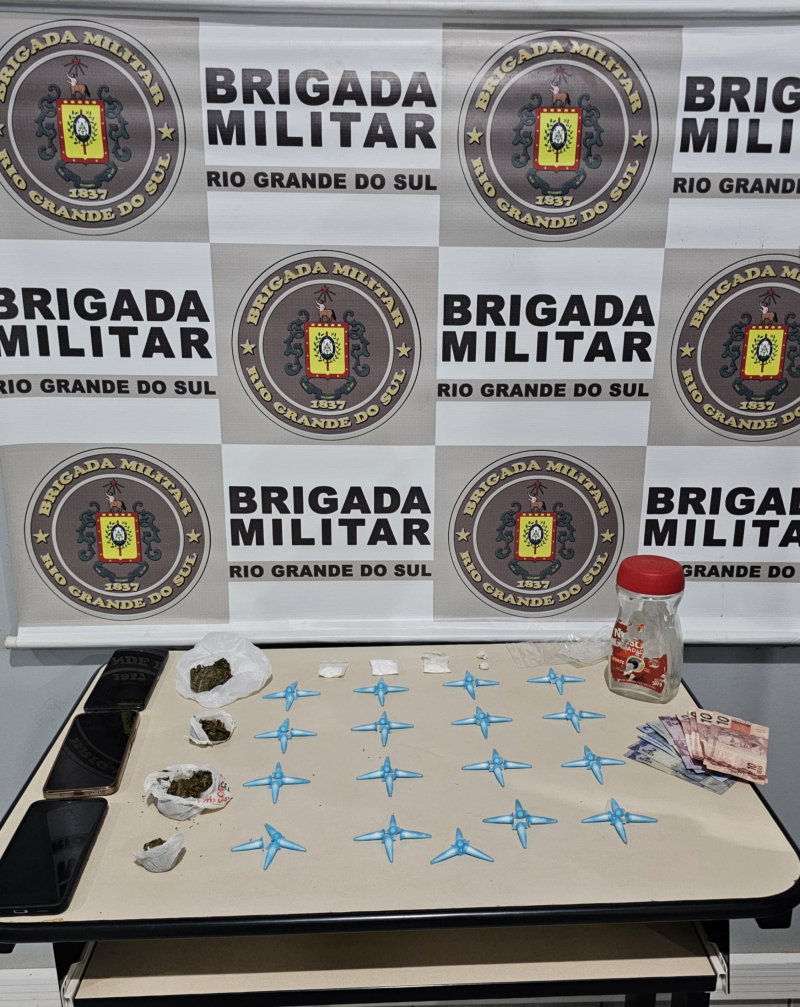 Brigada Militar prende dois homens por tráfico de drogas em Ijuí