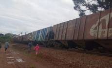 Trem com 15 vagões de soja descarrila parcialmente ao chegar em Cruz Alta
