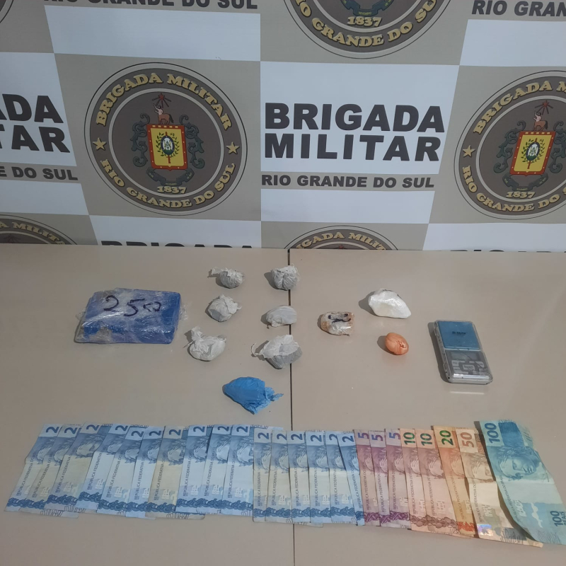 Brigada Militar efetua prisão por tráfico de entorpecentes em Cerro Largo 