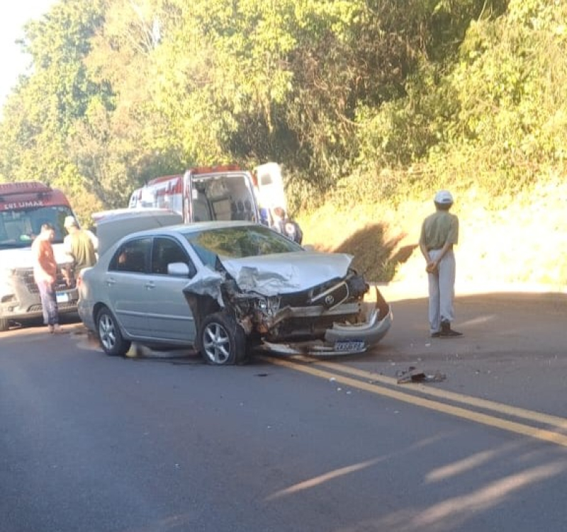 Sinistro na BR-285 em Vitória das Missões deixa duas pessoas feridas
