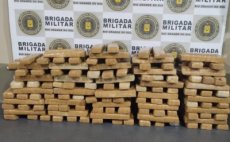 Brigada Militar apreende 163 quilos de maconha e prende foragido em Tucunduva
