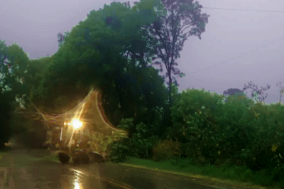 Chuva, vento e granizo causam danos leves e interrupção de energia em Três de Maio