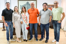 Isadora Andres é recebida pelo prefeito de Santo Ângelo, Nivio Braz