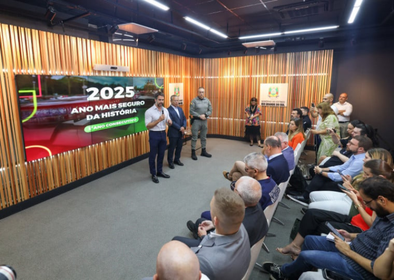 Crimes violentos diminuíram 60% entre 2017 e 2025 no Rio Grande do Sul