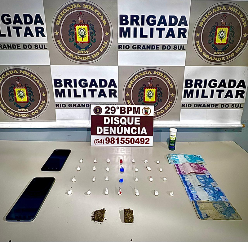 Brigada Militar prende mulher por tráfico de drogas em Ijuí