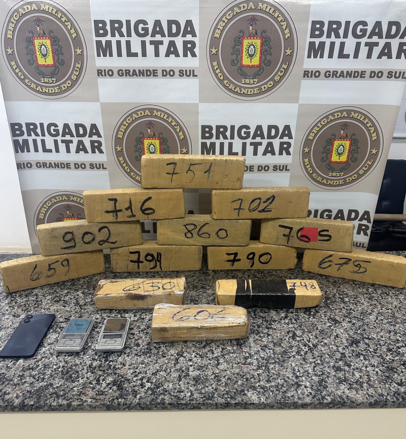 Brigada Militar prende mulher com 9,5 quilos de maconha em Santo Ângelo 