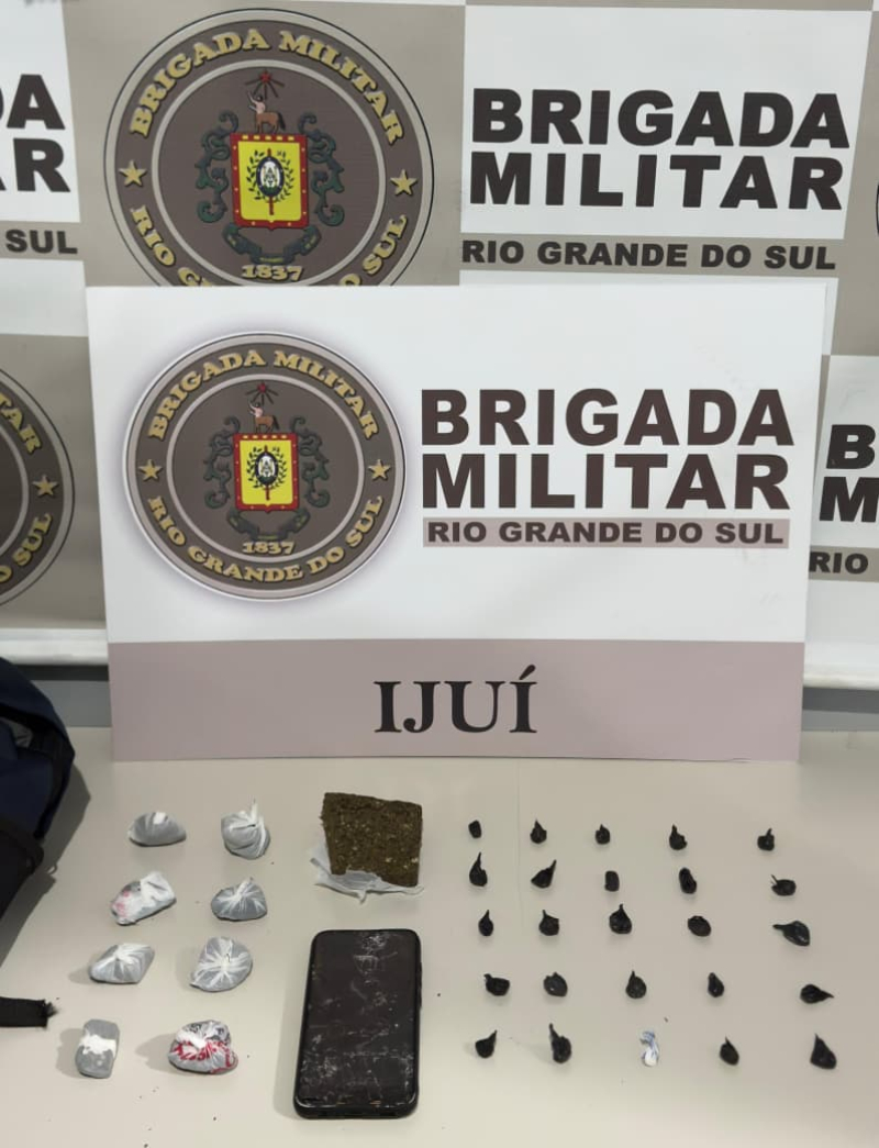 BM prende homem em flagrante por tráfico de drogas em Ijuí
