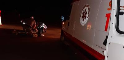 Motoqueiro perde o controle no trevo da BR-392