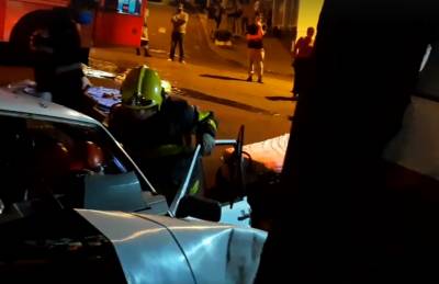 Homem fica preso às ferragens em acidente em Guarani das Missões