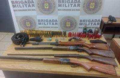 Armas, munições e carnes de caça são apreendidas em Bossoroca