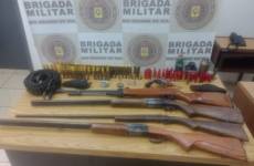Armas, munições e carnes de caça são apreendidas em Bossoroca