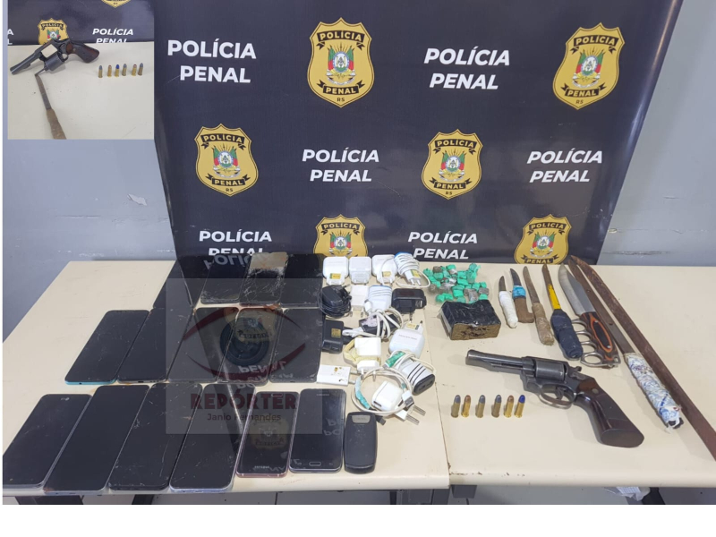 Denúncia anônima resulta em apreensão de armas e munições no Instituto Penal de Santo Ângelo