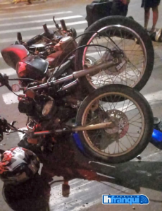 Colisão entre duas motocicletas deixa feridos em Cerro Largo