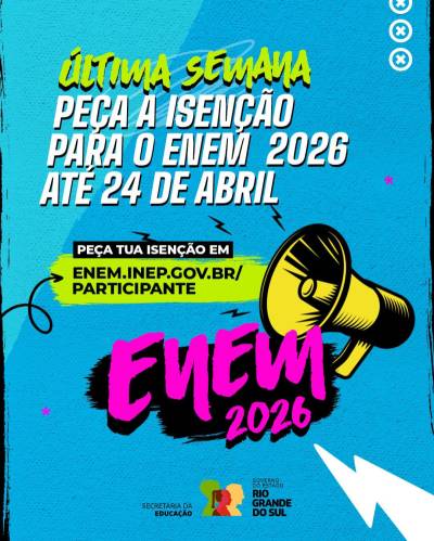 Prazo para isenção para inscrição do Enem acaba nesta Sexta