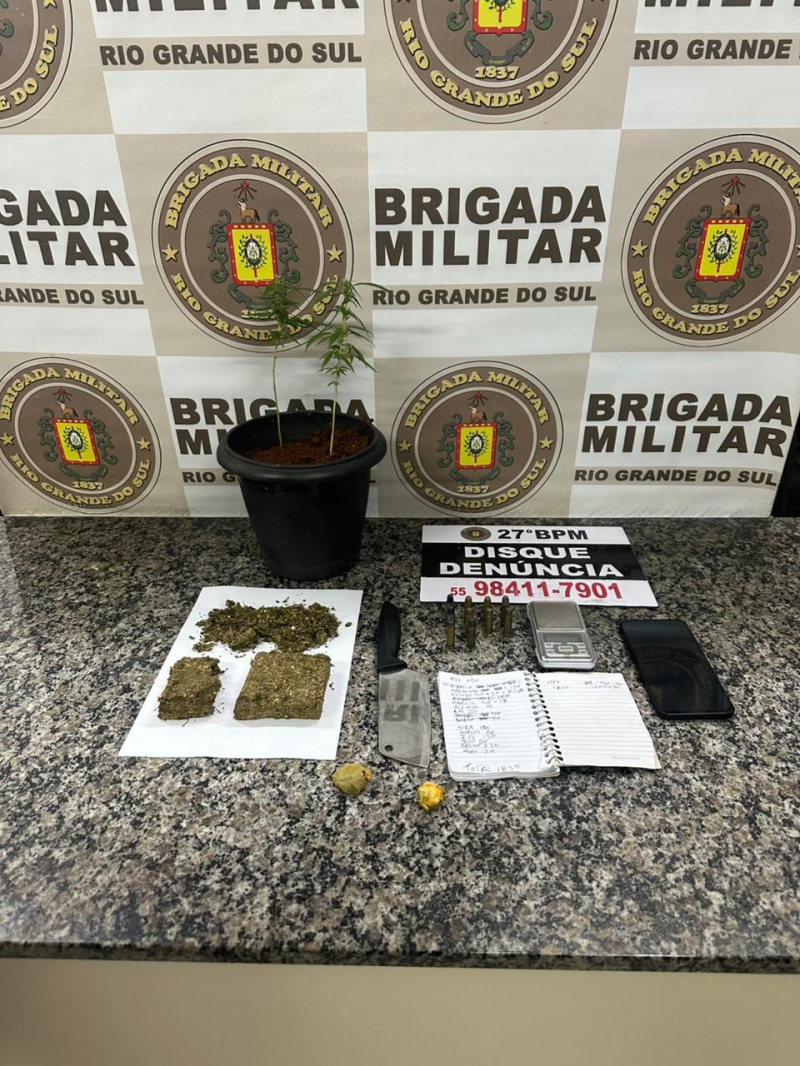 Brigada Militar prende suspeito por tráfico de drogas em Santo Ângelo