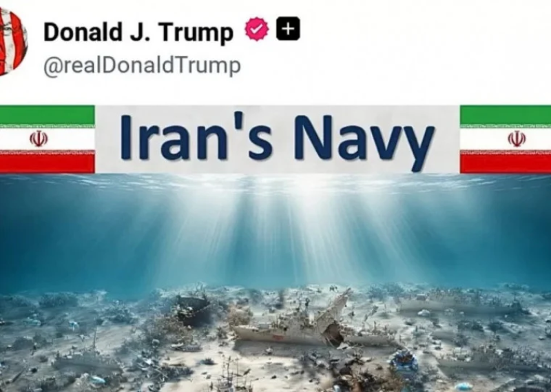 Trump publica foto feita com IA de navios afundados após novas ameaças do Irã