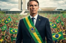 Flávio Bolsonaro divulga trailer de Dark Horse, filme com a história do pai. 