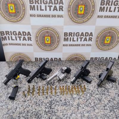 Brigada Militar prende homem e apreende adolescente com armas em Giruá