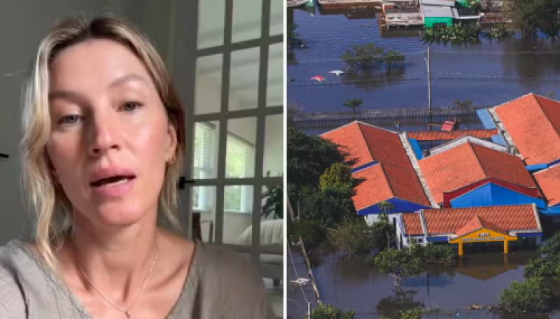 Gisele Bündchen anuncia nova doação para escolas atingidas pela enchente no RS