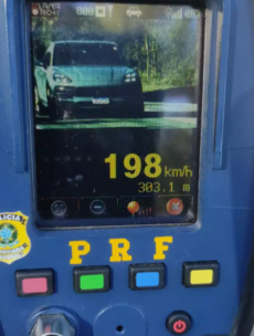 Motorista é flagrado dirigindo a quase 200 km/h em rodovia federal no interior do Rio Grande do Sul