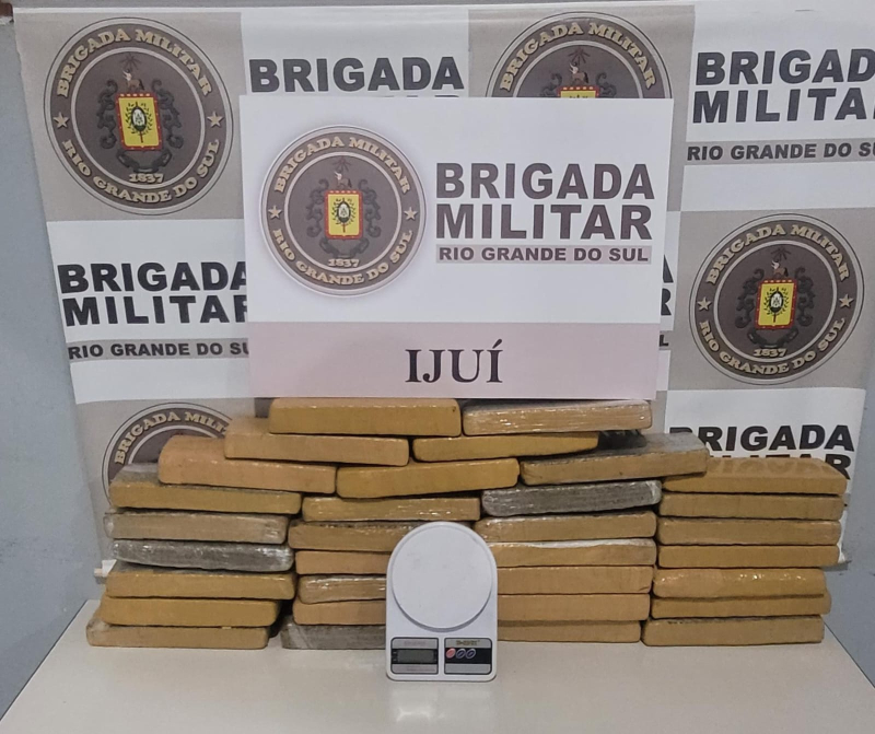 Brigada Militar apreende 32 tijolos de maconha em Catuípe ligada a facção
