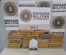Brigada Militar apreende 32 tijolos de maconha em Catuípe ligada a facção