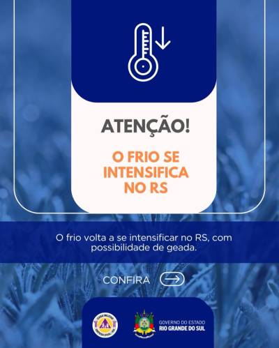 Frio intenso retorna ao Rio Grande do Sul com risco de geada