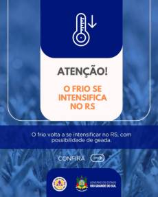 Frio intenso retorna ao Rio Grande do Sul com risco de geada