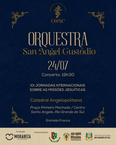 Orquestra San Angel Custódio encerra as XX Jornadas Internacionais sobre as Missões Jesuíticas com concerto na Catedral