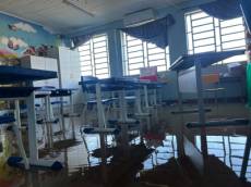 Granizo destrói escola em Ubiretama e diretora relata noite de desespero no resgate de família