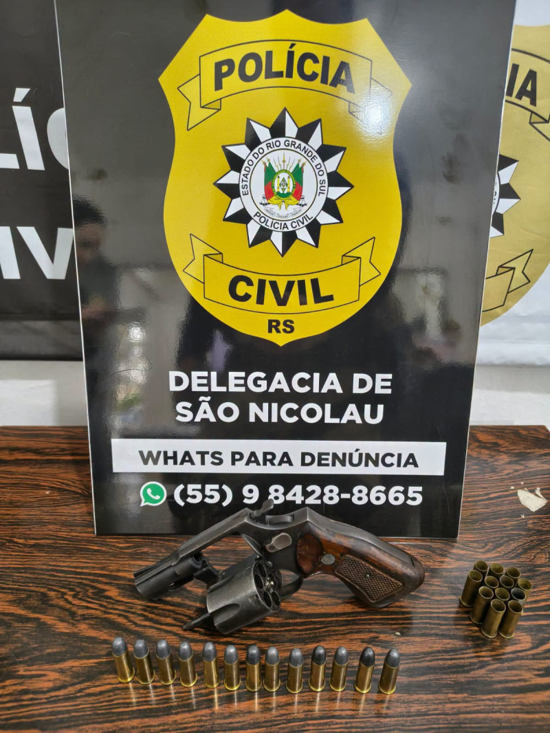 Homem é preso com arma de fogo durante investigação de ameaça em Dezesseis de Novembro