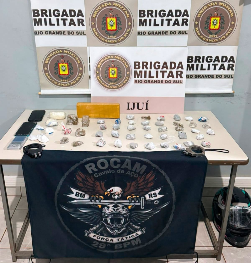 Duas pessoas são presas por tráfico após fuga e acidente em Ijuí
