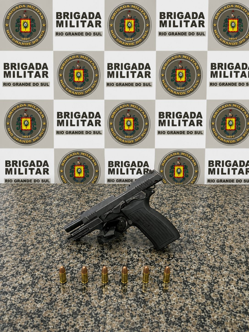 Brigada Militar apreende pistola 9 mm em Santo Ângelo