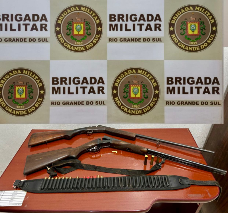 Homem é preso com duas espingardas em Roque Gonzales