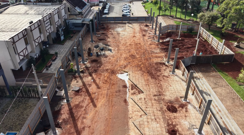 Obras da Rua Coberta avançam em Cerro Largo