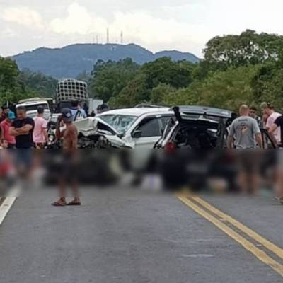 Acidente entre veículos deixa seis mortos em Taquari