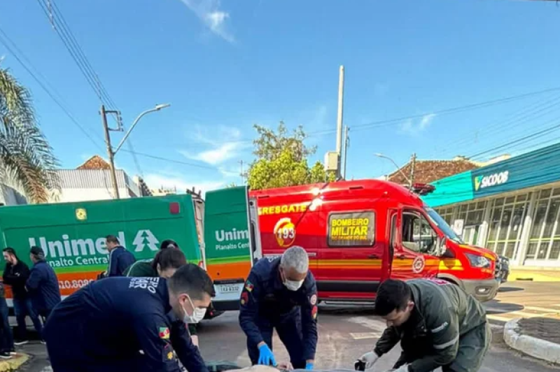Idoso é atropelado no Centro de Cruz Alta e sofre parada cardiorrespiratória
