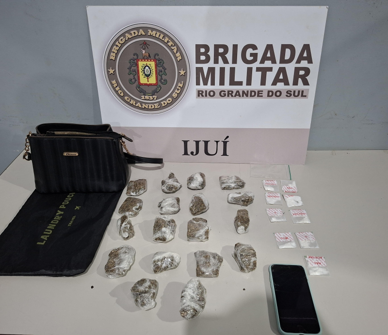 Mulher é presa em Flagrante Delito por tráfico de drogas em Augusto Pestana