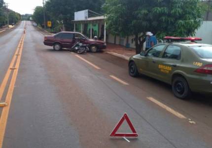 Acidente de trânsito deixa motociclista ferido em Roque Gonzales 